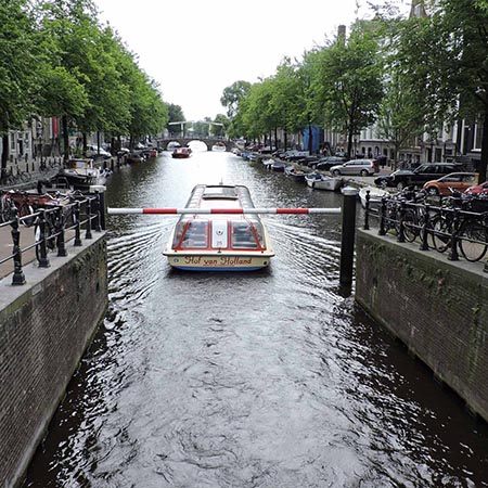Canales de Amsterdam , Holanda - Jul 2016
